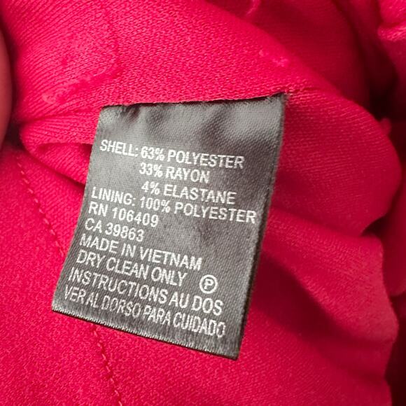 Tahari ASL Ponte Knit Red Mini Dress Zip Accent Women's Size 6‎ - Picture 6 of 14